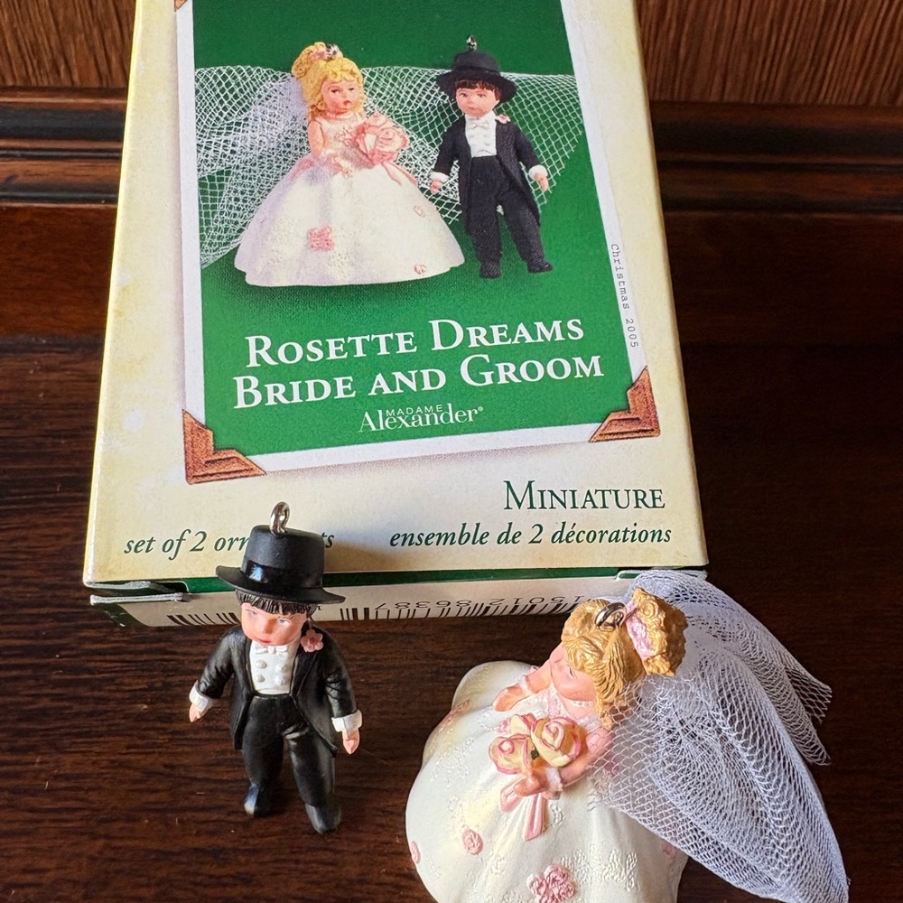 Bride & Groom ornaments by Madame Alexander